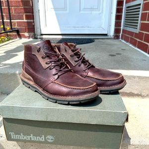 Timberland Mens 13 Coltin HighTop Casual Shoes Brown Leather Boots Winter Laceup